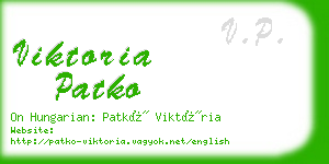 viktoria patko business card